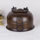 Round Handcrafted Jewelry Box Made of High Quality Brass