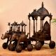 Traditional Brass Elephant Chariot for Home Decoration