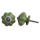 Green Crackle Melon Ceramic Dresser Knob