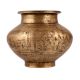 Incredibly Carved Brass Lota or Pot for Decoration