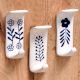 Adhesive White Ceramic Removable Wall Hooks - Pack of 3
