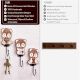 Brown Wooden Cute Panda Decorative Hooks For Kids - Pack of 3