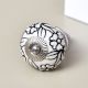 Black Flower Dresser Knob