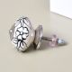 Black Flower Dresser Knob