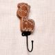 Brown Wooden Giraffe Wall Hooks For Kids