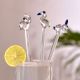 Assorted 6 Pieces Animal Stirrer Glass Swizzle Sticks for Cocktail Party