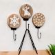 Brown Wooden Christmas Theme Wall Hooks For Kids - Pack of 3