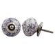 Purple Calico Ceramic Dresser Knob