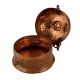 Round Brown Jewelry Box Made of Copper