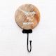 Brown Wooden Waigtail Bird Decorative Wall Hooks