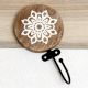Floral Brown Wooden Hooks for Hanging Towels