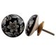 Black Floral Flat Knob