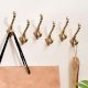 Golden Iron Key Hooks for Wall - Set of 6