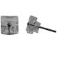Clear Double Square Glass Cabinet Knobs