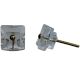 Clear Double Square Glass Cabinet Knobs
