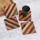 Handmade Wooden Tea Coaster for Home & Office - Pack of 4