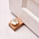 White Flower Mother of Pearl Wooden Door Stopper
