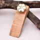 White Flower Mother of Pearl Wooden Door Stopper