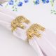 High-Quality Brass Elephant Napkin Ring in Set of 4
