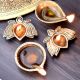 Designer Golden Brass Oil Lamp Decorative Diwali Deepam Pack of 4