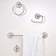 Silver Brass Mother of Pearl Bathroom Towel Bar