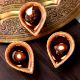 Brass Single Wick Traditional Brass Oil Diya Pack of 3