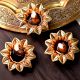 Brass Open Flower Shape Diwali Diya For Decoration Pack of 3