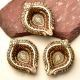 Brass Bud Shaped Diwali Diyas For Mandir Pack of 3