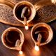 Brass Round Shaped Diwali Oil Lamp Diya Pack of 3