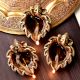 Brass Ganpati On Leaf Ritual Diwali Diya Pack of 3 Diyas