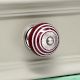 Cherry White Striped Knob
