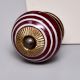 Cherry White Striped Knob