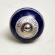 Navy Blue Striped Knob