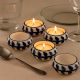 Modern Adorning Tea Light Holder Made of Ceramic in Set of 4