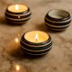 Handmade Tea Light Holder Made of Premium Ceramic in Set of 4