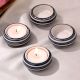 Handmade Tea Light Holder Made of Premium Ceramic in Set of 4