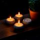 Round Modern Ceramic Tea Light Holder for Decor in Set of 4