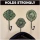 3 Pieces Brass Antique Wall Hooks for Hanging