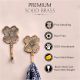 Golden Flower Brass Wall Hooks for Hanging - Pack of 3