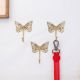 3 Pieces Brass Butterfly Vintage Wall Decor Hook For Hanging