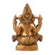 Handmade Antique Brown Lord Ganesha Statue for Worship