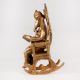 Vintage Brass Lord Ganesha Sitting on Moveable Chair Statue