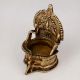 Handcrafted Brass Gajlaxmi Oil Lamp for Temple