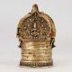 Handcrafted Brass Gajlaxmi Oil Lamp for Temple