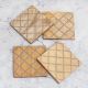 Square Shaped Wooden Coasters for Home Decor - Pack of 4