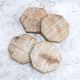 Modern Octagon Shaped Wooden Coasters - Pack of 4