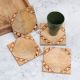 Adorning Wooden Coasters for Home & Office Decor - Pack of 4