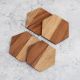 Hexagon Shaped Premium Wooden Coasters - Pack of 4