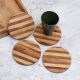 Finest Quality Brown Wooden Coasters - Pack of 4