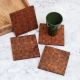 Antique Finish Modern Wooden Coasters - Pack of 4